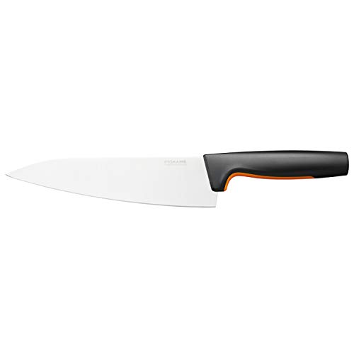 FISKARS Cuchillo de chef, Grande, Functional Form, Longitud total 32 cm, Acero inoxidable japonés, plástico, 1057534