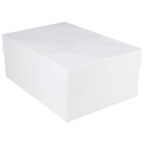 FunCakes Blanko-Caja para Tartas (40 x 30 x 15 cm), Papel, Blanco