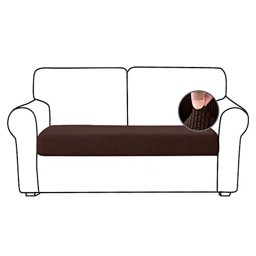 Funda Asiento para Sofá Elástica -Funda Cojín de Asiento Sofá Protector de Cojín de Asiento Separado para Sillón (2 Plazas, Café Oscuro) Funda Asiento para Sofá Elástica -Funda Cojín de Asiento Sofá Protector de Cojín de Asiento Separado para Sillón (2 Plazas, Café Oscuro)