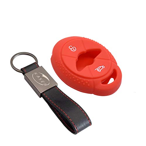 Funda Silicona para Llave Mini – Carcasa Llaveros para Coche Mini Cooper Cabrio One Countryman S D Clubman Cover Case Protección Mando Distancia Auto (Rojo) Funda Silicona para Llave Mini – Carcasa Llaveros para Coche Mini Cooper Cabrio One Countryman S D Clubman Cover Case Protección Mando Distancia Auto (Rojo)