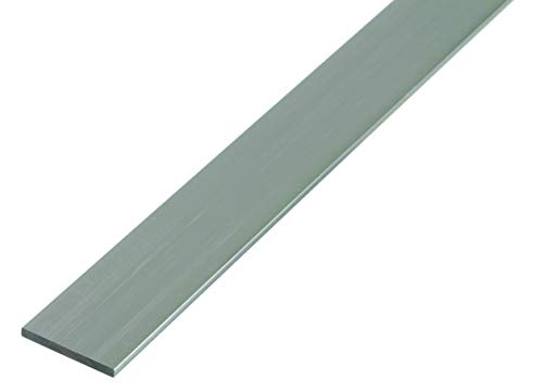 GAH-Alberts Barra plana de aluminio, natural, 1000 x 50 x 3 mm, 488178