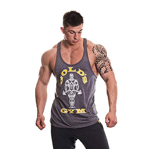 Gold´s Gym GGVST-003 Muscle Joe - Camiseta musculación para Hombre, Color Gris Medio, Talla M