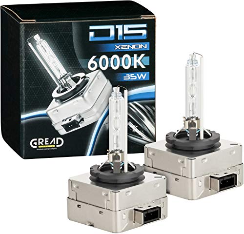 Gread Lights - 2 luces de xenón D1S, 6000 K, 35 W, 100 % adaptación y larga duración