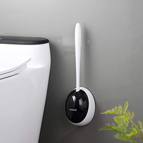 Guret - Escobilla de inodoro de silicona, utilizado para accesorios de baño, cepillo de baño, herramientas de limpieza para montar en la pared, accesorios de baño para el hogar