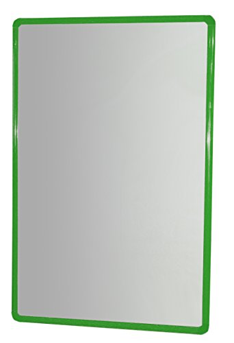 HenBea- Espejo infantil acrílico con marco de aluminio, Color verde, 100x65 cm (754/C3)