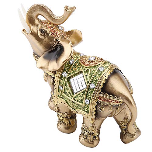 Hilitand - Figura decorativa, diseño de elefante verde