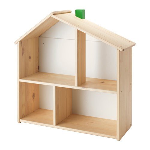 Ikea FLISAT - Estantería de madera maciza para casa de muñecas