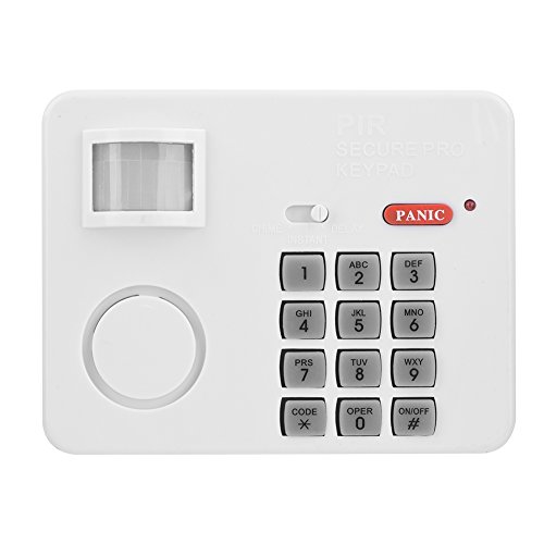 Kafuty Alarma inalámbrica con Sensor de Movimiento PIR para la Seguridad del hogar, Teclado con Mando a Distancia y Detector de Infrarrojos con Alerta de Sonido de 105 dB