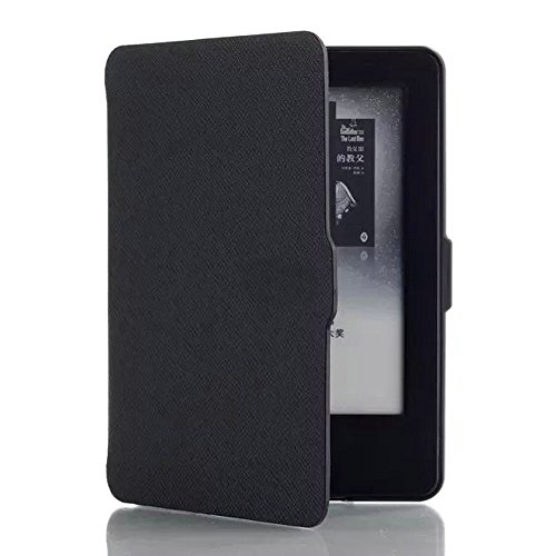 Kepuch Custer Funda para Kindle 2014 7th,Slim Smart Cover Fundas Carcasa Case Protectora de PU-Cuero para Kindle 2014 7th - Negro