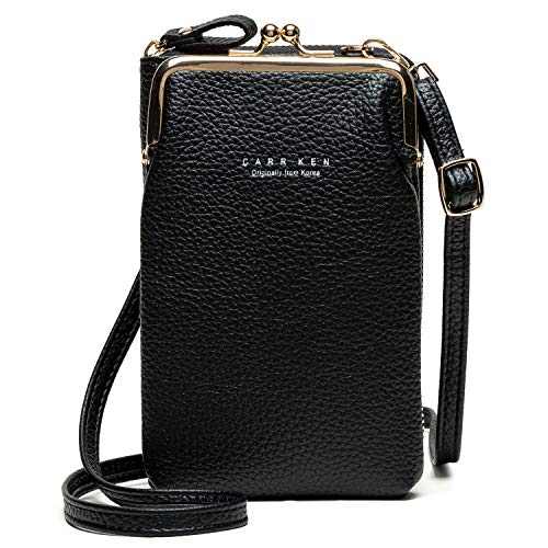 Kinsley Bandolera para Teléfono Móvil Mujer - Cartera Mujer, Cartera de Piel Sintética para Mujer Gran Sapacidad con Ranuras para Tarjetas Correa de Hombro Desmontable Ajustable (Negro) Kinsley Bandolera para Teléfono Móvil Mujer - Cartera Mujer, Cartera de Piel Sintética para Mujer Gran Sapacidad con Ranuras para Tarjetas Correa de Hombro Desmontable Ajustable (Negro)