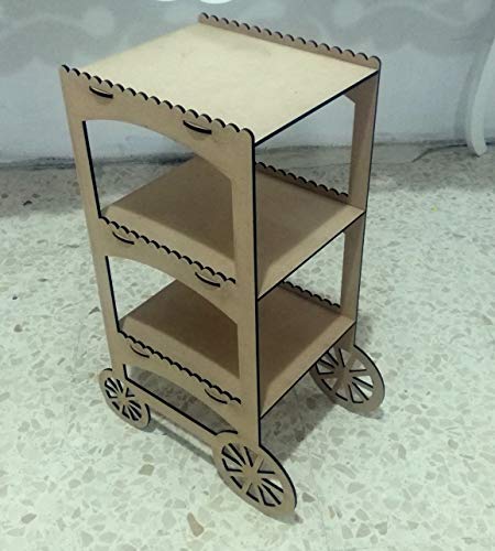 Kit para hacer carrito de DM para candy bar mesa dulce. Manualidades con madera. Medidas: 60 cm de alto
