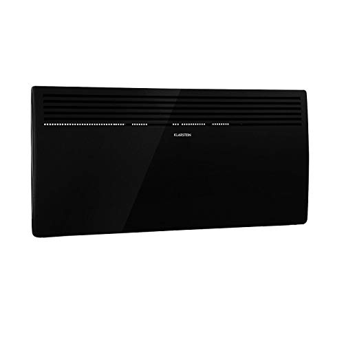 Klarstein Hot Spot Slimcurve - Calefactor por convección, Circulación de aire por calentamiento, 2 niveles potencia, Protección IP24, Hasta 40 m², Detección de ventanas abiertas, Autoapagado, Negro Klarstein Hot Spot Slimcurve - Calefactor por convección, Circulación de aire por calentamiento, 2 niveles potencia, Protección IP24, Hasta 40 m², Detección de ventanas abiertas, Autoapagado, Negro