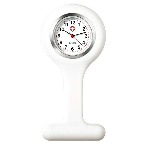 Lancardo Reloj Enfermera con Cubierta Silicona Redondo Reloj de Bolsillo Médico de Movimiento Cuarzo NO Impermeable Reloj con Dial de Báscula Digital Blanco Lancardo Reloj Enfermera con Cubierta Silicona Redondo Reloj de Bolsillo Médico de Movimiento Cuarzo NO Impermeable Reloj con Dial de Báscula Digital Blanco