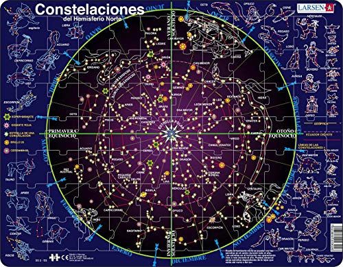 Larsen SS2 Constelaciones, edición en Español, Puzzle de Marco con 70 Piezas