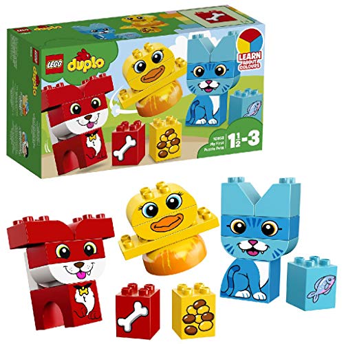 LEGO DUPLO - Primer Puzzle de Mascotas, Juguete Preescolar Creativo de Construcción con Piezas de Colores para Niños y Niñas de 1 Año y Medio a 3 Años (10858)