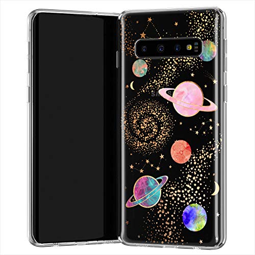 Lex Altern Funda para Samsung Galaxy Note 20 S21 Ultra S20 Plus 5G A71 10 Ligera Espacio Planets Delgado Jupiter Suave System Galaxia Cubierta Linda Transparente Carcasa Solar Patrón uk0850