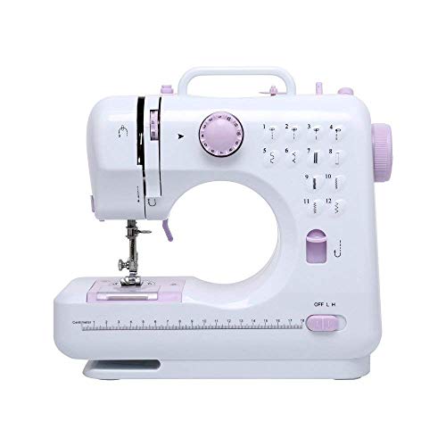 Like-very Máquina de coser portátil con pedal, 12 puntadas, 2 velocidades, máquina de coser Heavy Duty eléctrica para bordar, para acolchados y Overlock