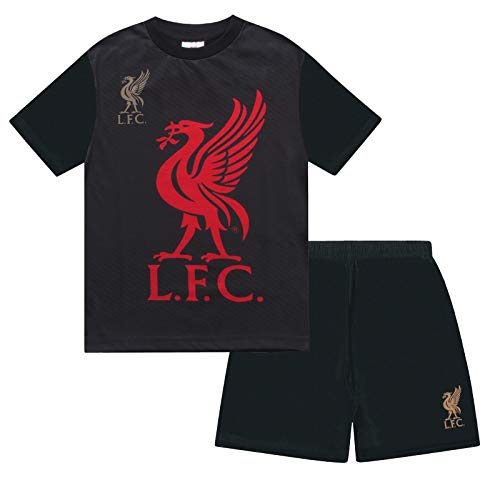 Liverpool FC - Pijama corto para niño - Producto oficial - Negro - 8-9 años