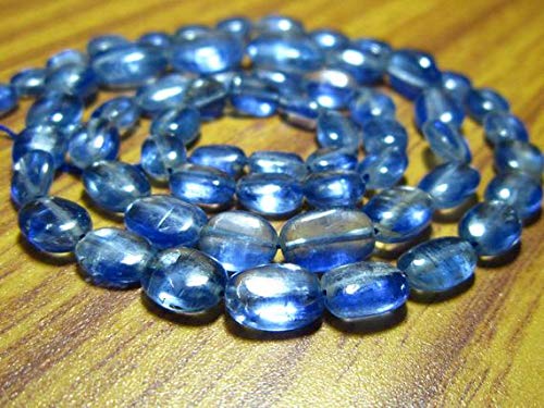 LKBEADS AA-cianita suave oval, hebra de 35,5 cm de largo, las piedras miden -4-6 mm LKBEADS AA-cianita suave oval, hebra de 35,5 cm de largo, las piedras miden -4-6 mm