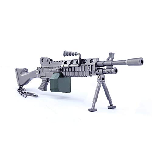 Llavero MP5 con ametralladora perforadora de metal, modelo de juguete, llavero para entusiastas del juego militar, coleccionar regalos para niños y niñas