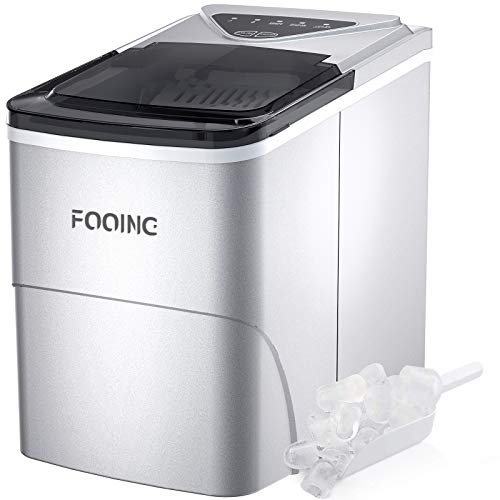 Máquina para hacer hielo FOOING Máquina para hacer cubitos de hielo Encimera lista en 6 minutos de 2 litros con pala para hielo y canasta Pantalla LED Máquina para hacer hielo para el hogar Máquina para hacer hielo FOOING Máquina para hacer cubitos de hielo Encimera lista en 6 minutos de 2 litros con pala para hielo y canasta Pantalla LED Máquina para hacer hielo para el hogar