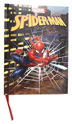 Marvel. Diario escolar de 20 x 15 cm, Spiderman para hombre, Spiderman, 2019-2020, incluye llavero silbato + bolígrafo con purpurina