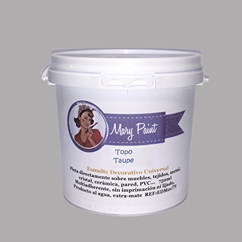Mary Paint | Pintura para muebles efecto Chalk Paint, Gris Topo - 750ml