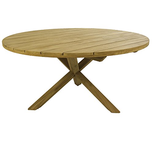 Mesa de jardín Madera Teca reciclada Redonda, Teca Grado, Aspecto rústico, Tamaño: 150x74 cm Mesa de jardín Madera Teca reciclada Redonda, Teca Grado, Aspecto rústico, Tamaño: 150x74 cm