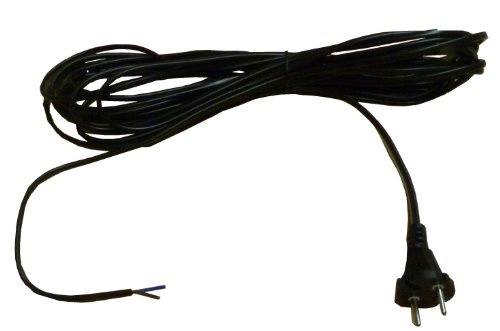 Mister Vac A296 - Cable plano para aspiradoras con sistema de enrollado, 9 metros, conector VDE H05 V V H 2 - F 2 x 0.75 milímetros