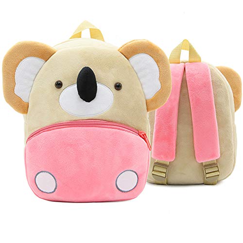 Mochila Infantil Kindergarten Guarderia Animales Linda Bolso Bebe Escuela Dibujos Animados para niña y niño 1-3 años,Koala