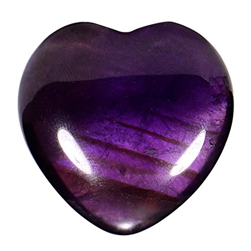 Morella piedras preciosas gema Amatista forma de corazón Ángel de la Guarda protector de 3 cm en una bolsa de terciopelo