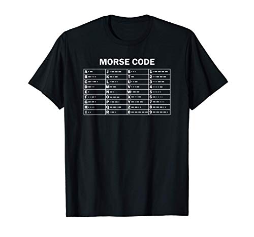 Morse Alfabeto Código Gráfico Letras Números Traductor Camiseta