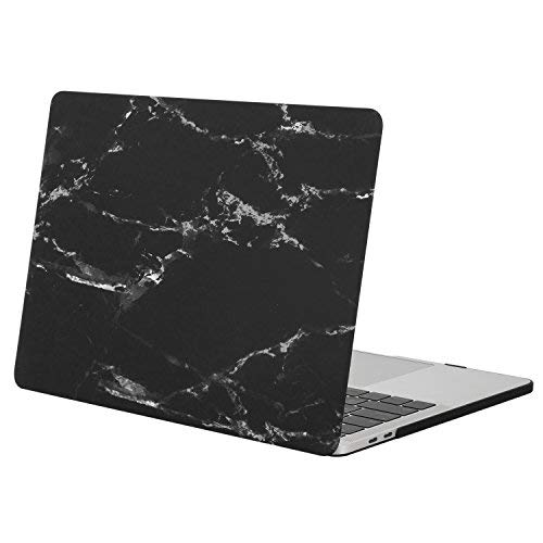MOSISO Funda Dura Compatible con 2019 2018 2017 2016 MacBook Pro 15 con Touch Bar A1990 A1707 USB-C, Ultra Delgado Carcasa Rígida Protector de Plástico Cubierta, Mármol Negro