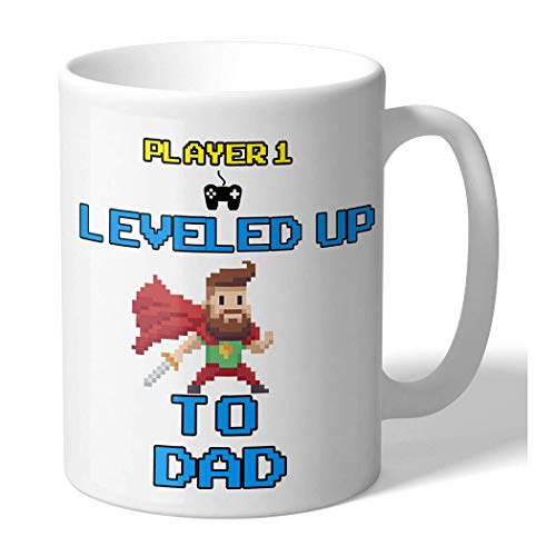 N\A Taza de café Divertida de la mañana, Día del Padre 2020 Nuevo Regalo para papá Jugador uno nivelado hasta papá