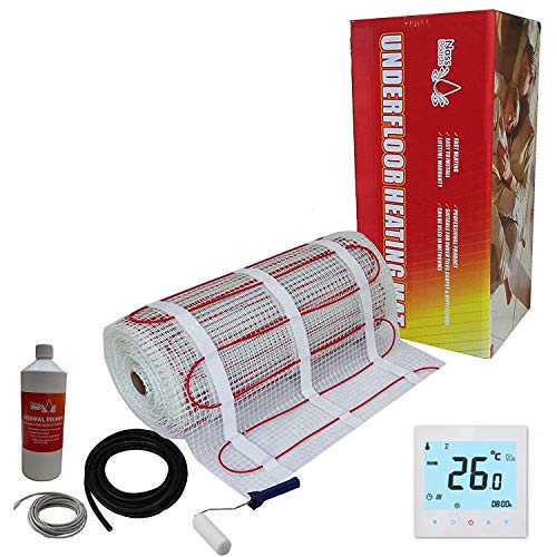 Nassboards Premium Pro - Kit de Calefacción Eléctrica Por Suelo Radiante Caja Roja de 150 W por 9m² Termostato WiFi Blanco