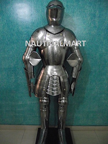 NauticalMart Plate Armour Medieval Renaissance Knight Traje de armadura-siglo 15-Combate cuerpo completo Armadura portátil