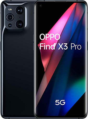 OPPO Find X3 Pro 5G - Pantalla 6,7" (AMOLED 120 Hz, 12GB + 256GB, Snapdragon 888, Batería 4500 mAh, Cuádruple cámara 50MP + 50MP + 13MP + 3MP, carga rápida 65W) Negro [Versión ES/PT]