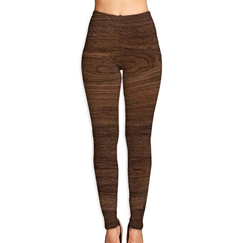 Pantalones de Yoga para Mujer,Fondo Textura Madera Madera Contrachapada Madera Natural,Pantalones de Entrenamiento de Cintura Alta Medias elásticas de Yoga Impresas XL