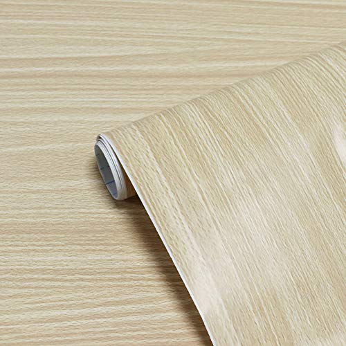 Papel pintado de arce roble natural color beige y amarillo papel pintado con aspecto de madera autoadhesivo lámina de papel pintado para paredes muebles armarios puertas resistente al agua 45*300cm Papel pintado de arce roble natural color beige y amarillo papel pintado con aspecto de madera autoadhesivo lámina de papel pintado para paredes muebles armarios puertas resistente al agua 45*300cm