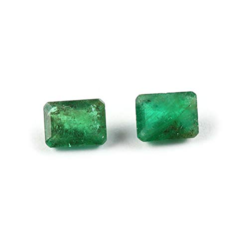 Par de 3,05 quilates corte esmeralda 6 x 8 x 4 mm de Zambia Natural verde esmeralda suelta la piedra preciosa para la joyería | Tamaño del anillo de piedras preciosas | Curación piedra natal Par de 3,05 quilates corte esmeralda 6 x 8 x 4 mm de Zambia Natural verde esmeralda suelta la piedra preciosa para la joyería | Tamaño del anillo de piedras preciosas | Curación piedra natal