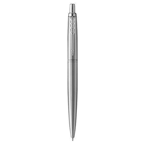 Parker Jotter XL bolígrafo | acero inoxidable monochrome | punta mediana | tinta azul | en estuche de regalo