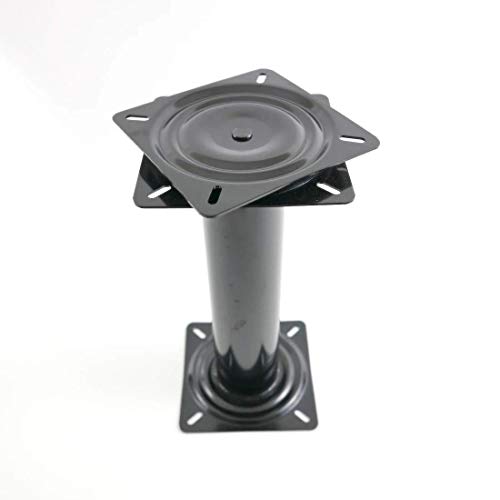 Pedestal de asiento alto de 35,5 cm con asiento giratorio de 360°, acero negro Pedestal de asiento alto de 35,5 cm con asiento giratorio de 360°, acero negro