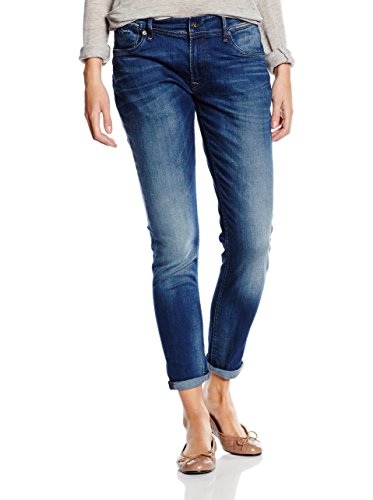 Pepe Jeans Joey -Vaqueros para Mujer, color Azul (Dual Tech Stretch), talla W24/L32 (Talla del fabricante: 24/28)