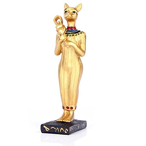 Puckator Golden Goddess Bast-Figura Decorativa con Sistema de Resina, Mixto, Height 14cm Width 3cm Depth 5cm