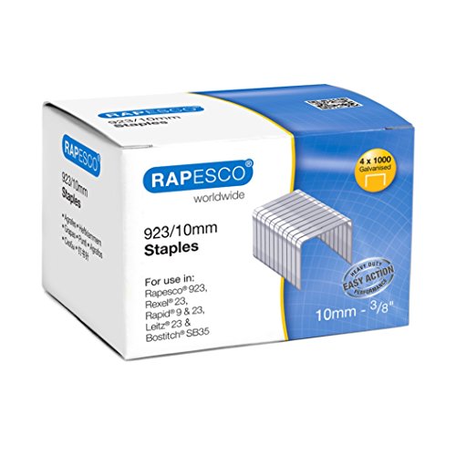 Rapesco Grapas - Caja de 4000 grapas 923/10 mm (tipo 23), para grapadoras de gruesos