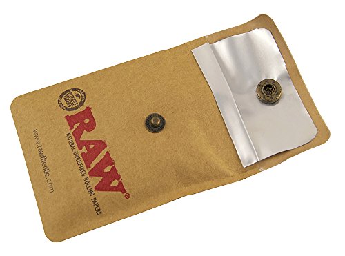 Raw - Cenicero de plástico ignífugo con botón a presión (9 x 7,5 cm)