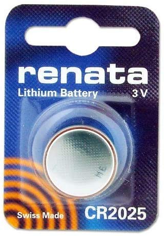Renata - Pilas de botón de litio y de óxido de plata para relojes - Fabricadas en Suiza CR2025 > PackOf-1