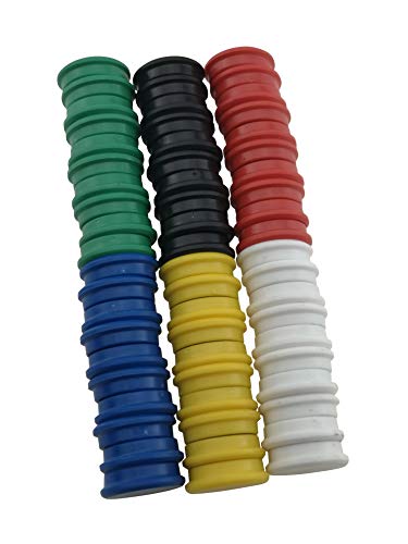 RIKAMA 24 imanes | Mix | Set de 4 x rojo, verde, amarillo, azul, negro y blanco | redondo | imanes | imanes | pizarra magnética | pizarra magnética | frigorífico