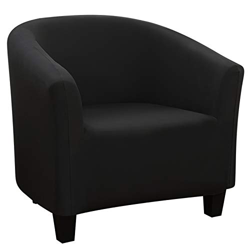 Ryoizen Fundas Elásticas de Sillones Chesterfield,Cubre Sofá 1 Plaza Antideslizante Universales,Extraíbles y Lavables,Fundas de Butacas para Recepción,Contador,Salón(Negro,1 Pieza)