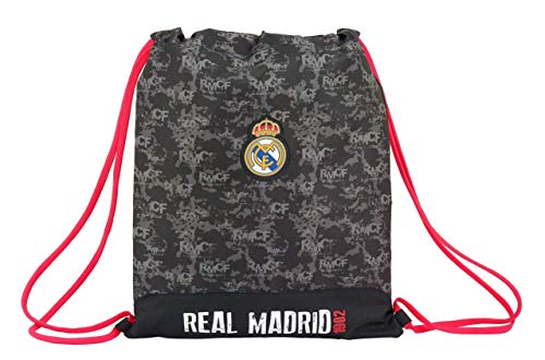 Safta Real Madrid Bolsa de Cuerdas para el Gimnasio, 40 cm, Negro Safta Real Madrid Bolsa de Cuerdas para el Gimnasio, 40 cm, Negro